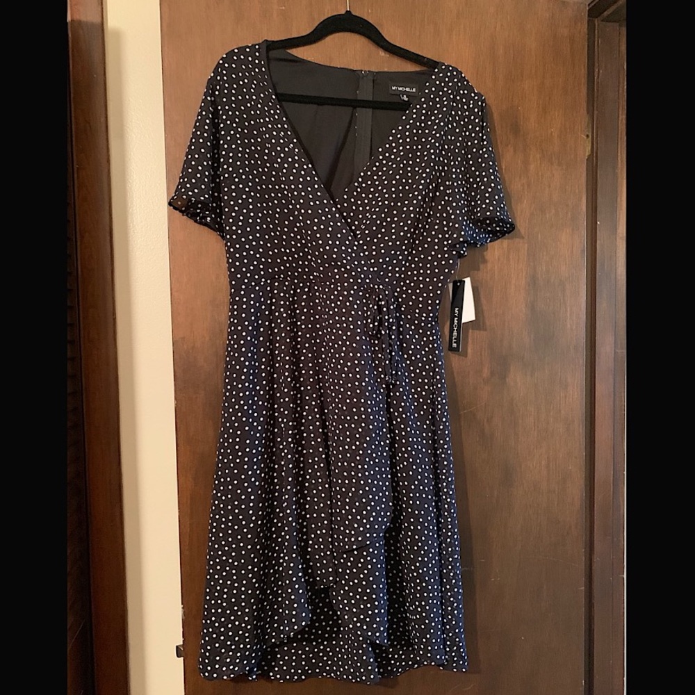 MWT My Michelle faux wrap dress